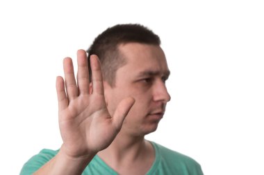 Yapmak A sembol - beyaz arka plan dur dostum