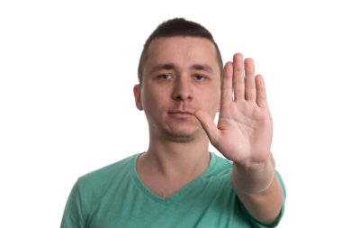 Yapmak A sembol - beyaz arka plan dur dostum