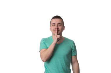 Adam jesti Şşş beyaz arka plan üzerinde gösterilen