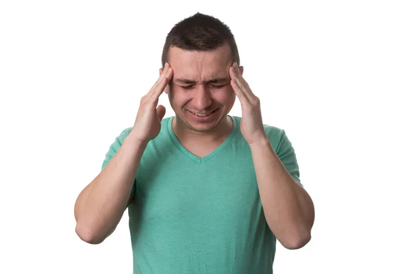 Young Attractive Man With A Headache — Stock Photo, Image