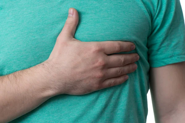 Close-Up of Man Having A Heart Attack — Stock Photo, Image