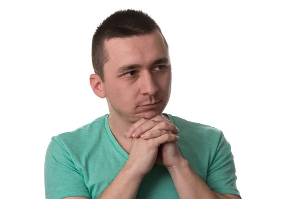 Man Thinking Isolated On White Background — Stock Photo, Image
