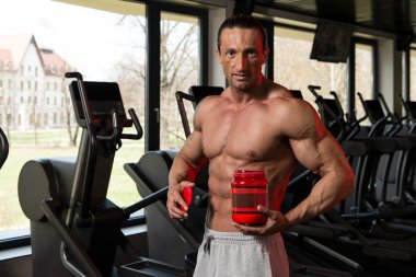 bodybuilder ile poz kopya alanı için Takviyeler