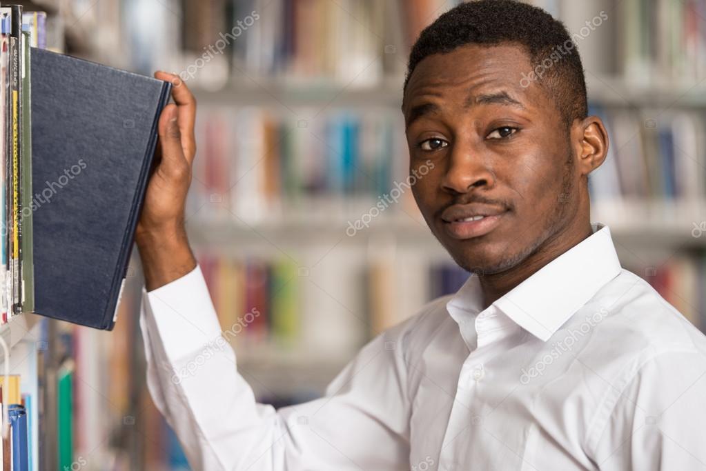 Portrait Of A Student In A Library