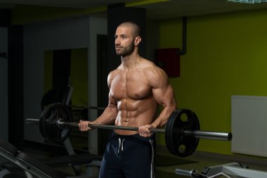 pazı ile Halter egzersiz vücut geliştirmeci