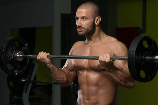 Young Man Working Out Biceps — Stock Photo, Image