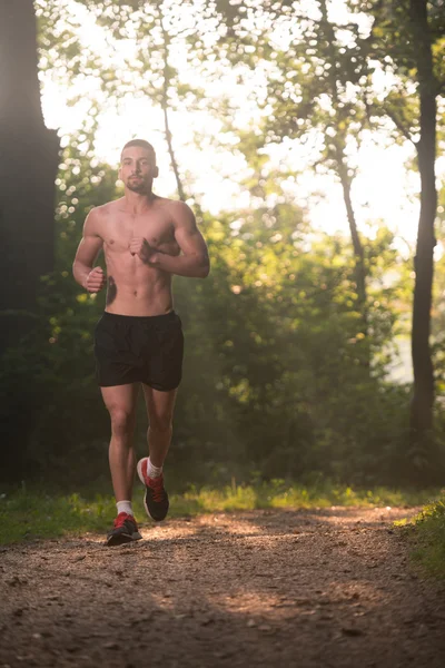 Hombre Fitness Jogging Workout Concepto de bienestar —  Fotos de Stock