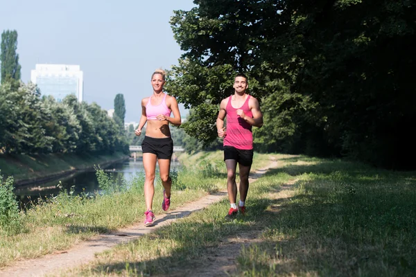 Pár Fitness, Jogging koncept Wellness cvičení — Stock fotografie