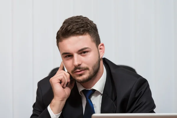 Young Businessman On The Phone — Stock Photo, Image