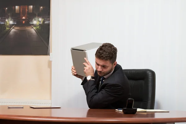 Young Business Man With Problems In The Office — Stock Photo, Image