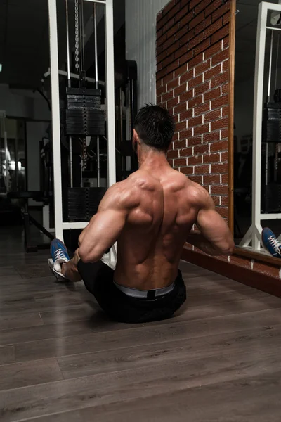 Healthy Young Man Doing Exercise For Back — Stock Photo, Image