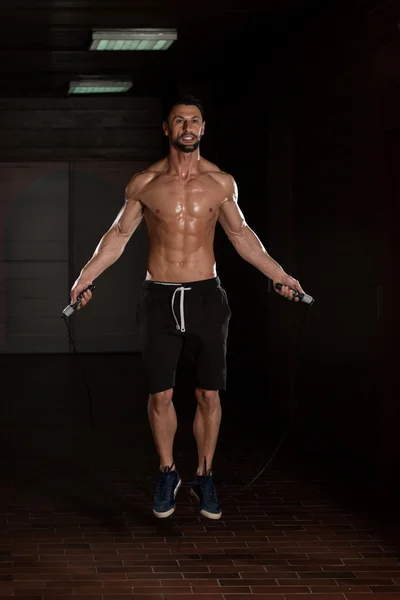 Cardio Time With Jumping Rope — Stock Photo, Image