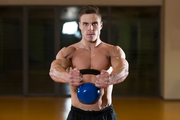 Exercise With Kettle Bell — Stock Photo, Image