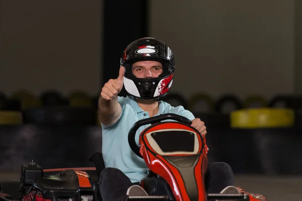 Bemutató gokart verseny remek ember — Stock Fotó