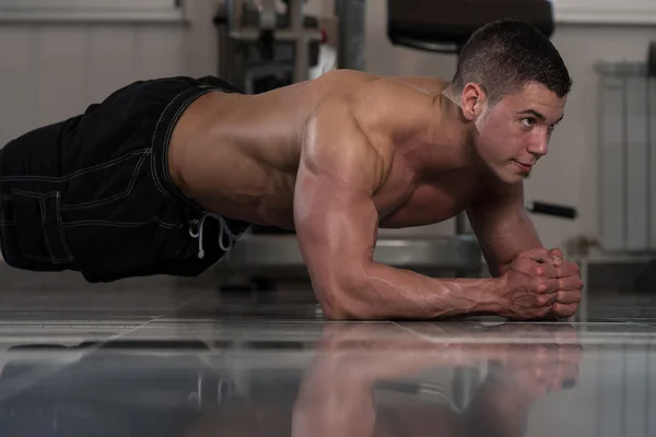 Abs Workout In Gym — Stock Photo, Image