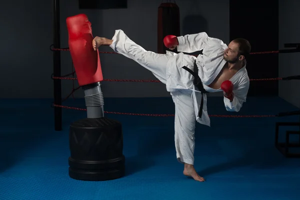 Poza zawodnikiem taekwondo — Zdjęcie stockowe