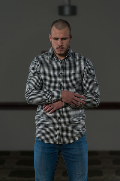Muslim Praying In Mosque
