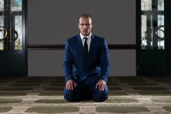 Businessman Prayer At Mosque — Stock Photo, Image