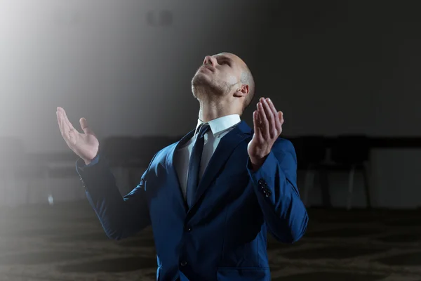 Young Business Man Muslim Praying — Stock Photo, Image