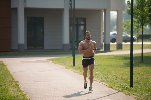 Bodybuilder Fitness Jogging Workout Wellness Concept — Stockfoto