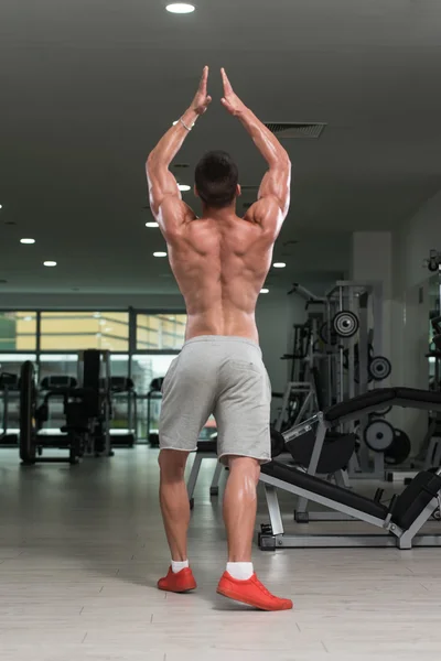 Physically Man Showing His Well Trained Back — Stock Photo, Image