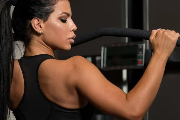 Latina Woman Doing Exercise For Back — Stock Photo, Image