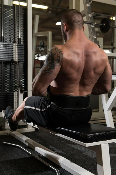 Healthy Man Doing Exercise For Back — Stock Photo, Image