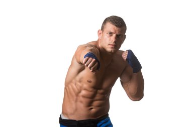 Beyaz arka plan üzerinde izole Fighter-