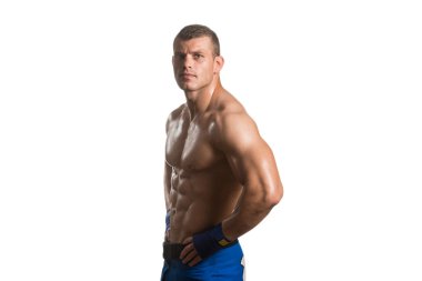 Beyaz arka plan üzerinde izole Fighter-