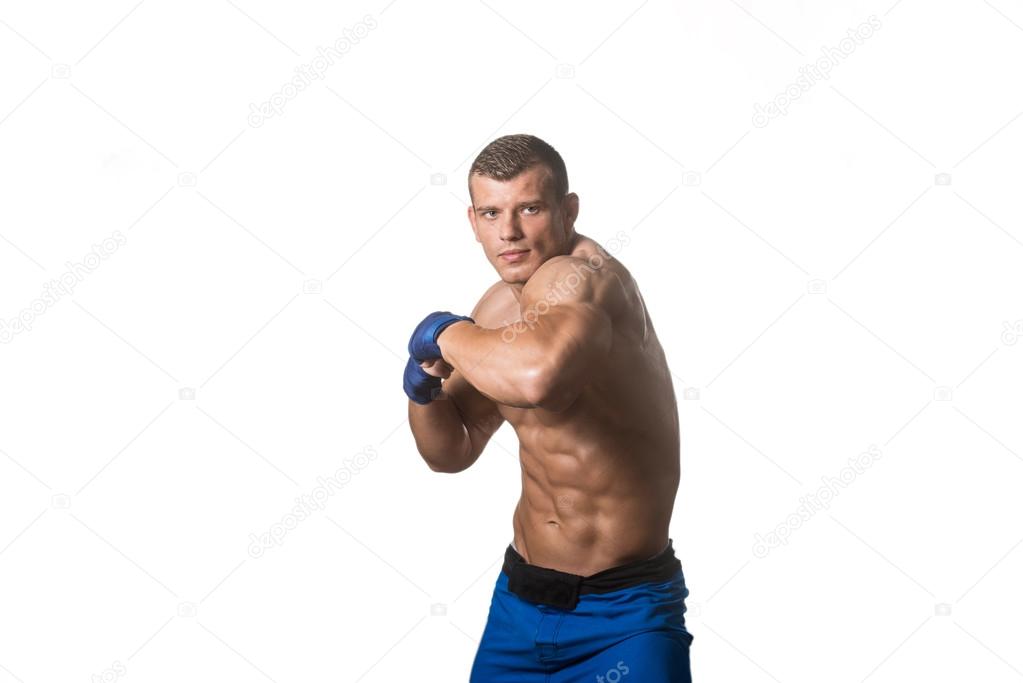 Ready To Fight On White Background