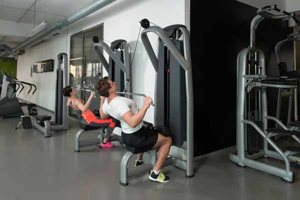 Healthy Couple Doing Exercise For Back — Stock Photo, Image