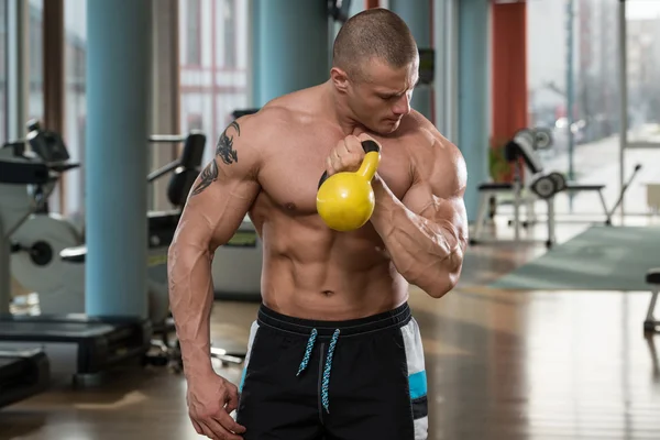 Exercise With Kettle Bell — Stock Photo, Image