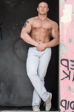 Abondend harabelerde kılığında bir adam portresi