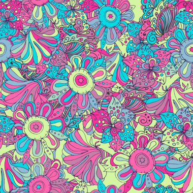 Elle çizilmiş çiçeksiz desen