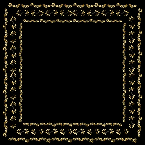 Шелковый шарф из золотой банданы . — стоковый вектор