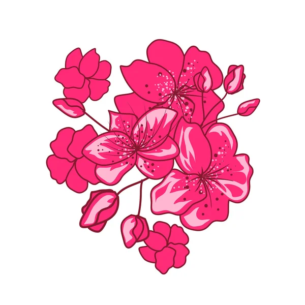 Flores de sakura rosa — Archivo Imágenes Vectoriales