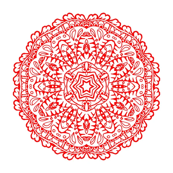 Tarjeta étnica ornamental con mandala — Archivo Imágenes Vectoriales