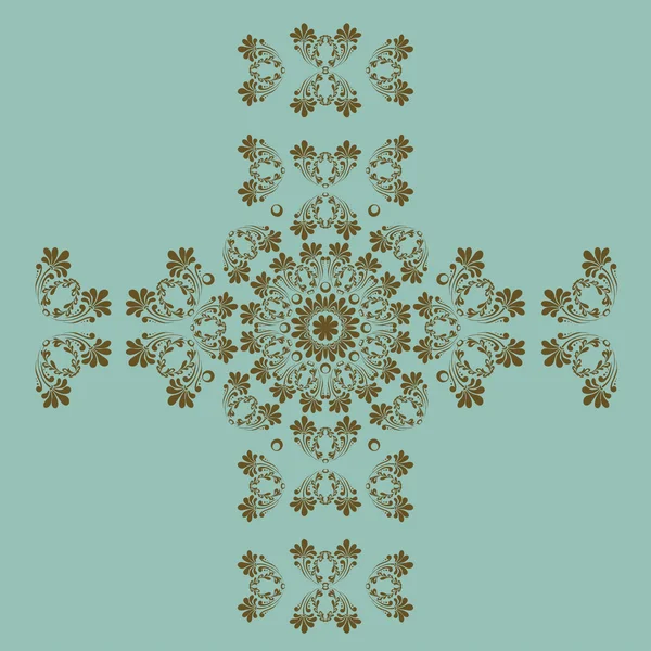 Tissu design textile avec mandalas — Image vectorielle