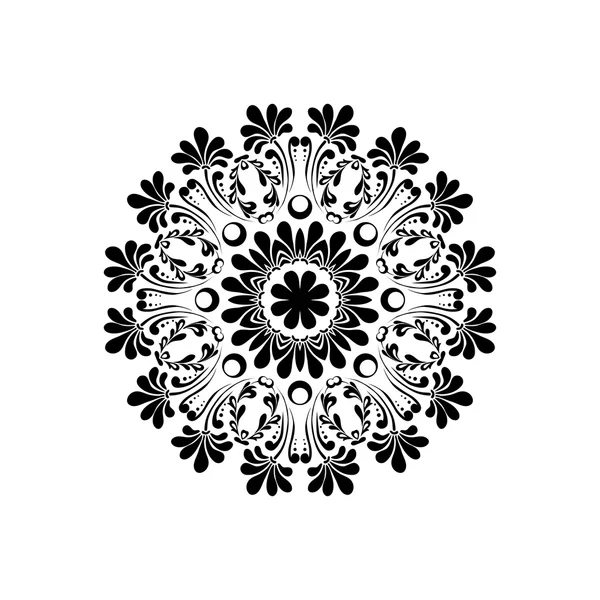 Circle lace ornament — Stock Vector