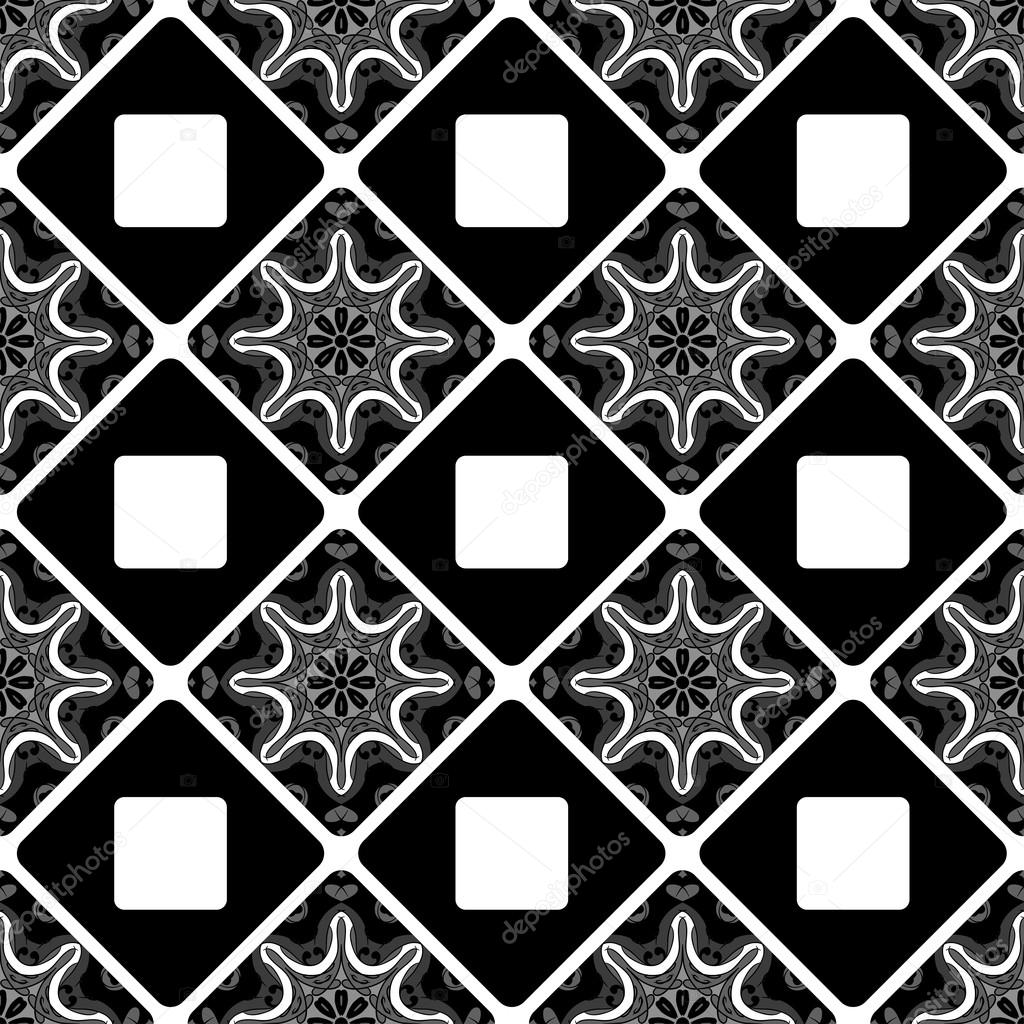 Decorative tile with ethnic motifs