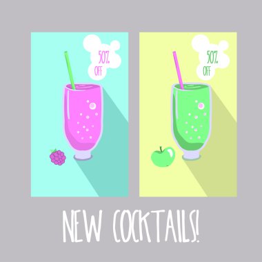 Saman ile oksijen kokteyl simgesi.