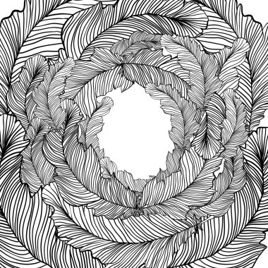 Dekoratif tüyler çerçeve