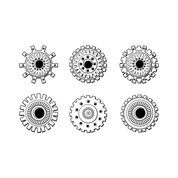 Steampunk elementos redondos — Vetor de Stock