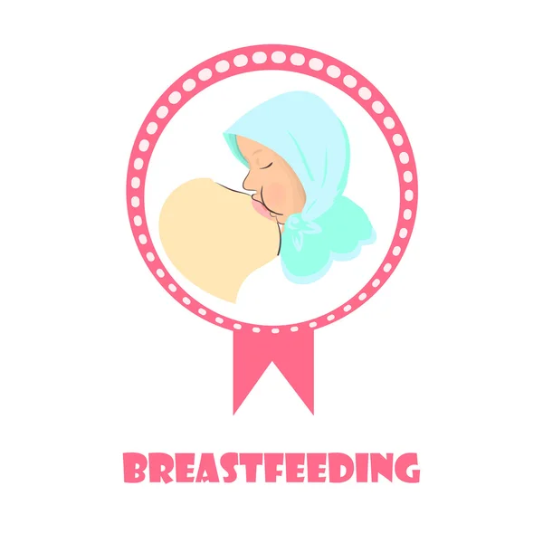 Breastfeeding care sign — Stock Vector