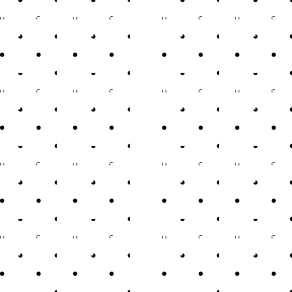 Círculos negros abstractos patrón sin costura — Vector de stock
