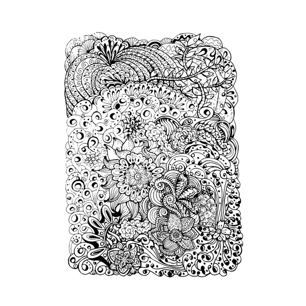 Florale Kollektion. Ethnische Zentangle-Ornamente — Stockvektor