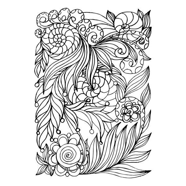 Floral collection. Ethnic zentangle ornament