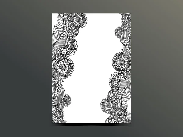 Design in stile Zentangle — Vettoriale Stock