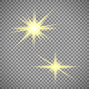 Transparent background with stars clipart