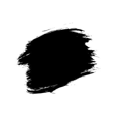 Siyah mürekkep fırça darbeleri
